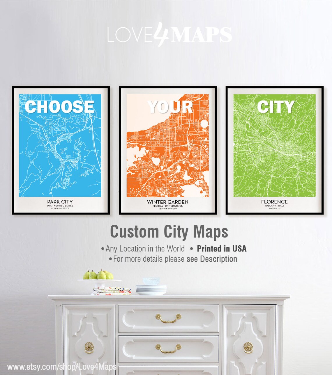 Carol Stream Illinois Map Carol Stream City Print Carol  Etsy