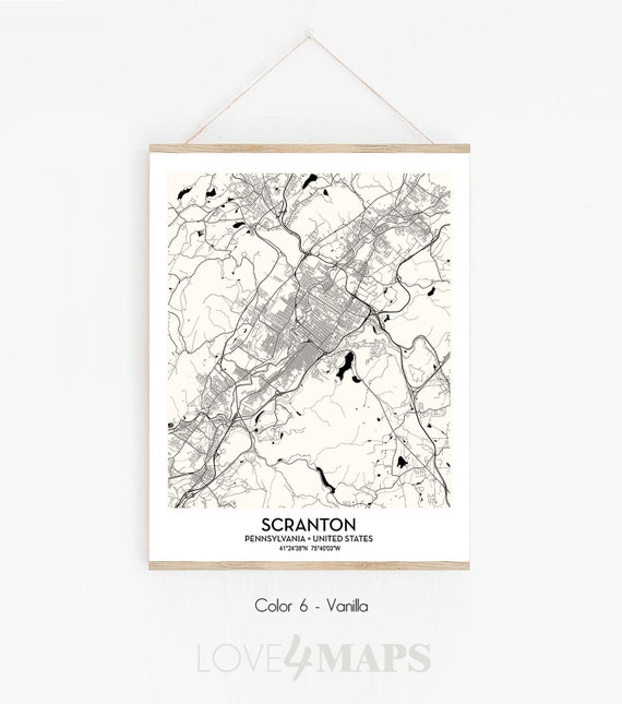 Art & Collectibles Prints Scranton poster Scranton art Scranton