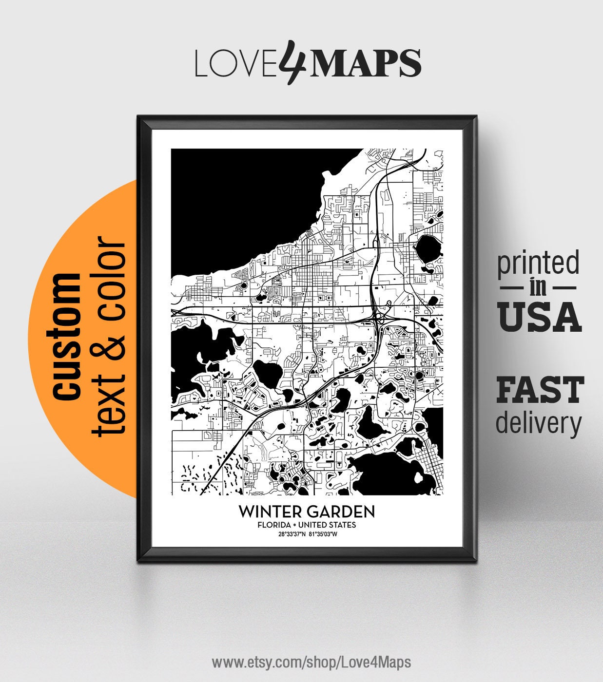 Carol Stream Illinois Map Carol Stream City Print Carol  Etsy