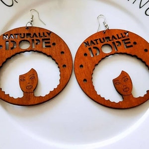 Naturally dope wooden cut out earrings