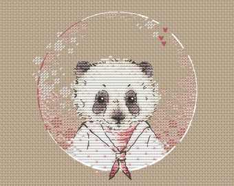 Baby Panda Kreuzstichmuster süße Panda Kreuzstich Baby Kreuzstich Retro Kreuzstich Dekoration Kreuzstich Panda Muster