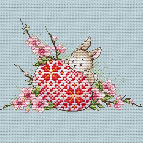 Easter egg cross stitch pattern