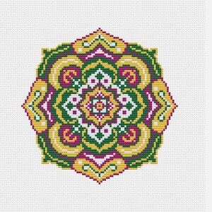 Mandala cross stitch pattern