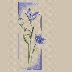 Bluebells cross stitch pattern bluebell flowers cross stitch