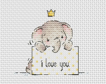 Punto Croce Starter Kit, Madre E Figlio Elefante, Kit Punto Croce Stampato 11CT Kit Punto Croce Ricamo Prestampato Per Principianti Adulti Decorazione Da Parete Regalo 40 * 50cm