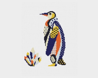 Penguin cross stitch pattern