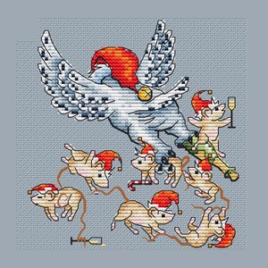 Christmas party cross stitch pattern