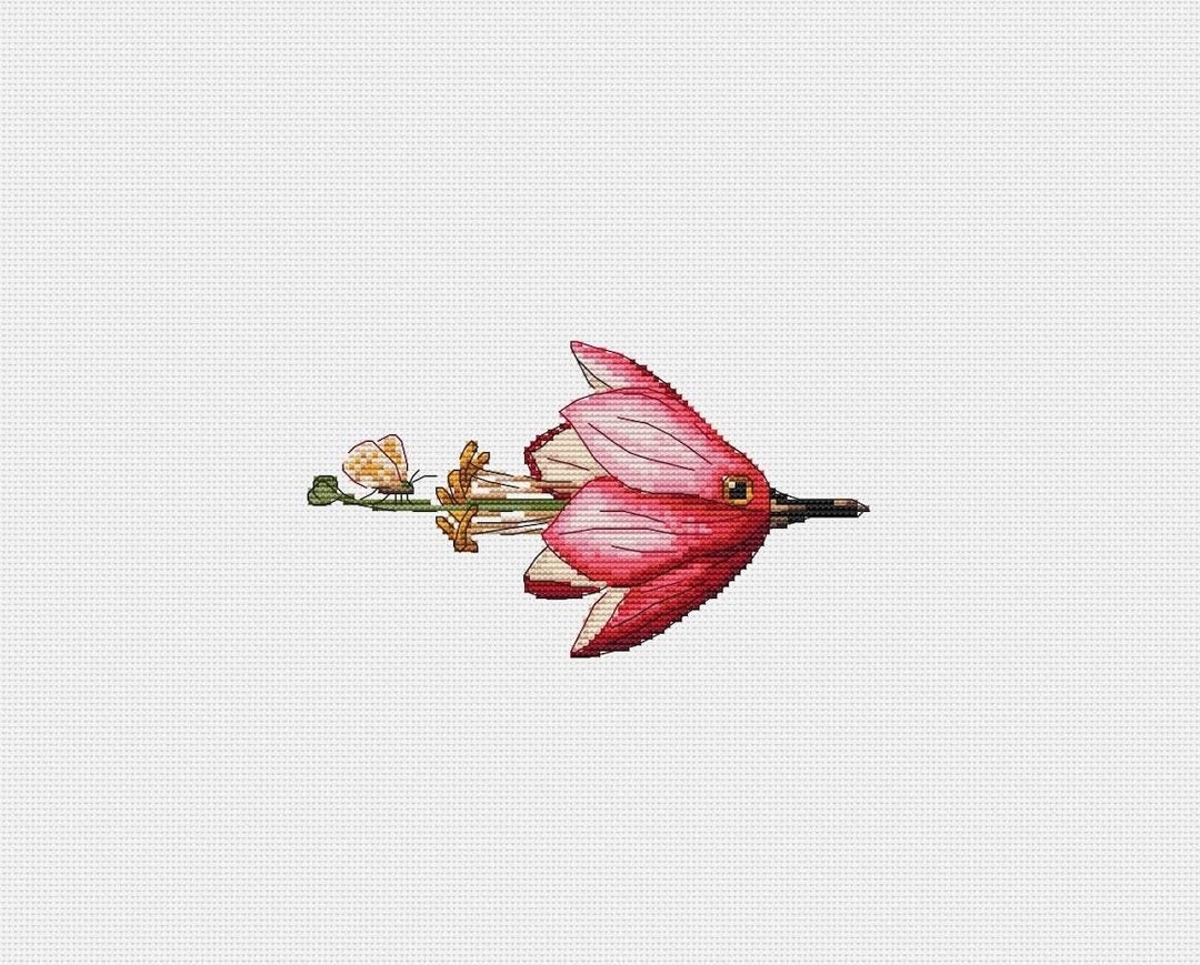 Bird Flower Cross Stitch Pattern - Etsy