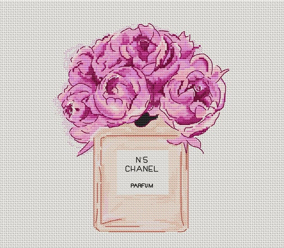 Peony Garden Cross Stitch Pattern The