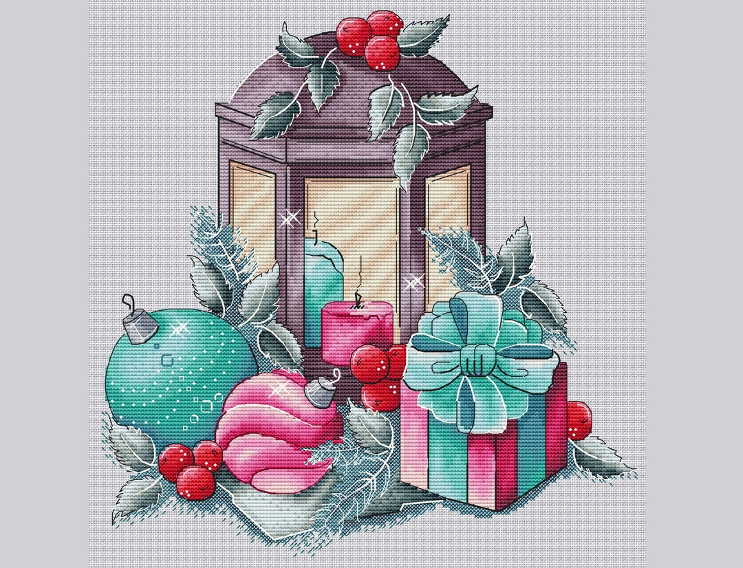 Candle Cross Stitch Pattern Christmas Candle Cross Stitch Etsy