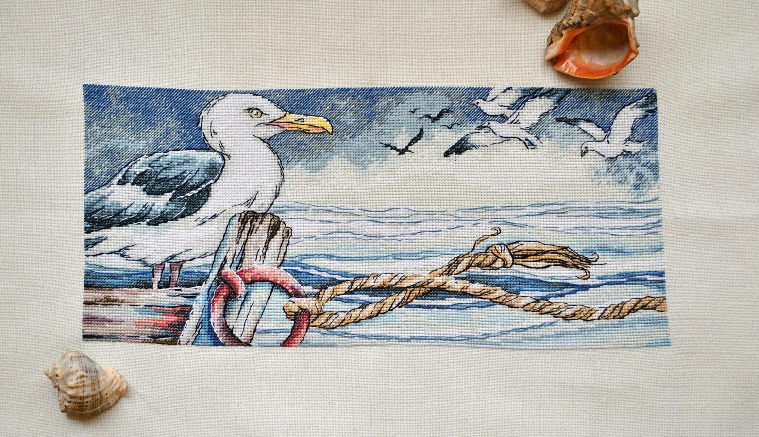 Albatross Cross Stitch Pattern Sea Bird Cross Stitch Stormy Sea Cross ...