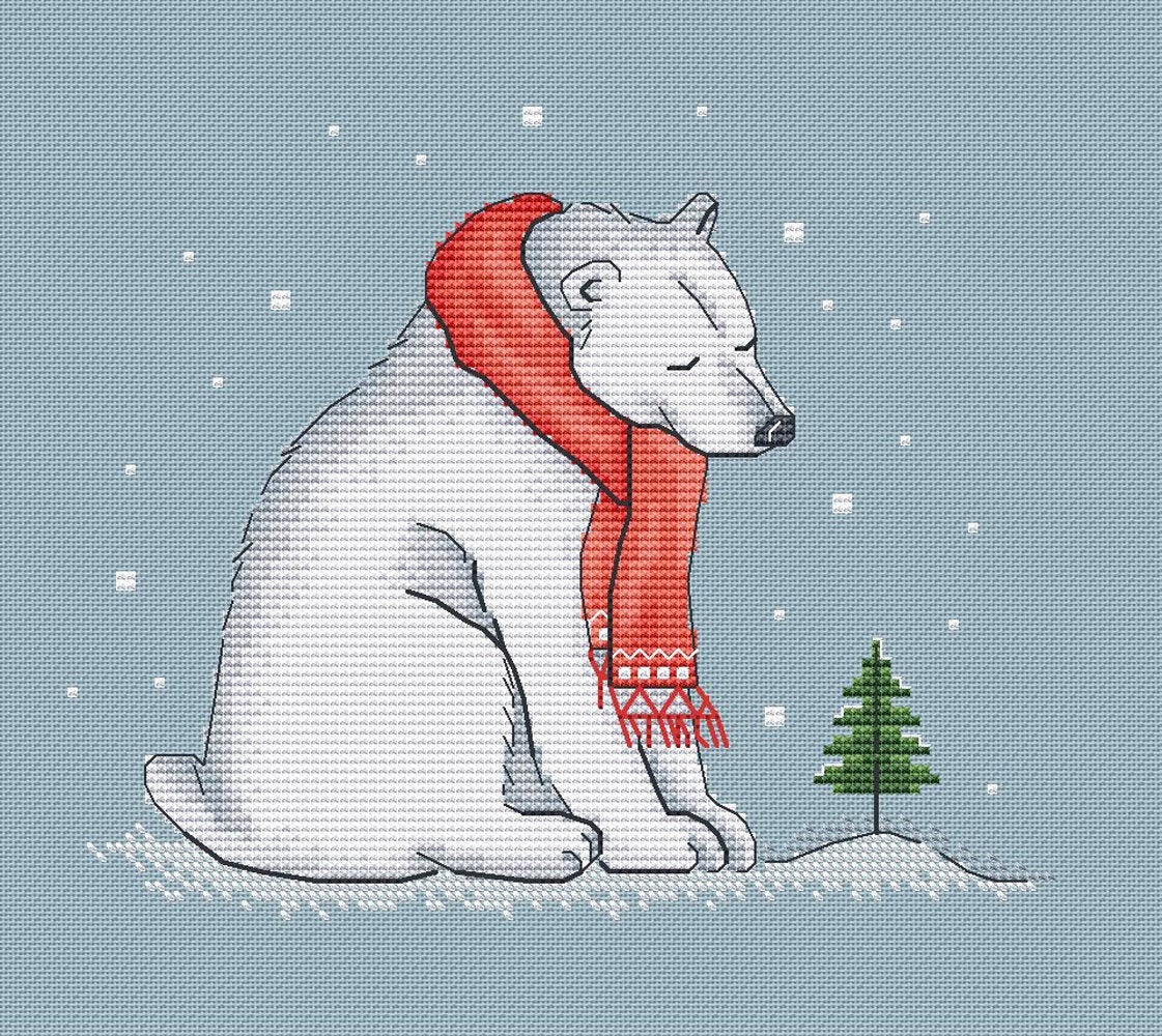 クロスステッチ完成品　クマ　　クリスマス il_fullxfull.2181865329_2j7x.jpg