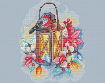 Magic Lantern cross stitch pattern Christmas lantern instant download pdf pattern home decor christmas cross stitch bullfinch pattern pdf