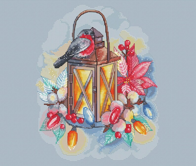 Magic Lantern Cross Stitch Pattern Christmas Lantern Cross Etsy