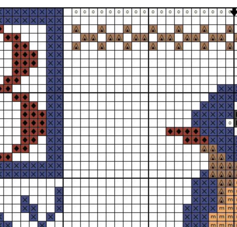 Bluebird Cross Stitch Pattern Primitive Bluebird Instant - Etsy