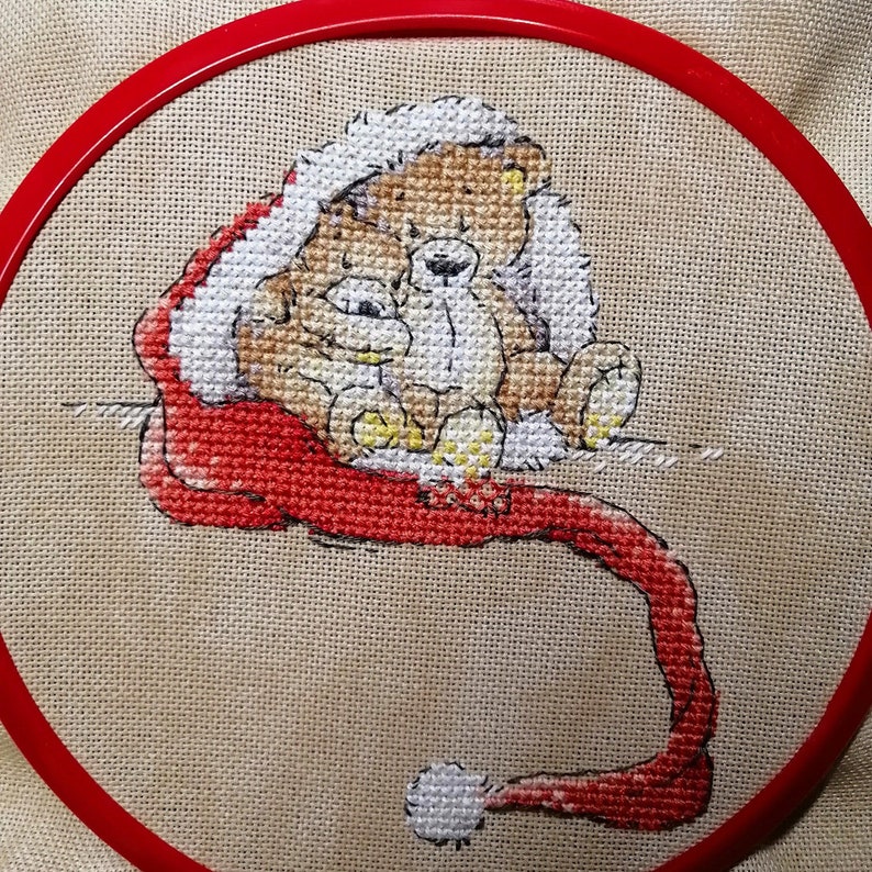 Plush bears cross stitch pattern Christmas gift bears cross stitch bears couple cross stitch image 2