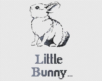 Little gray Bunny cross stitch pattern Easter Bunny cross stitch pattern by SVStitch