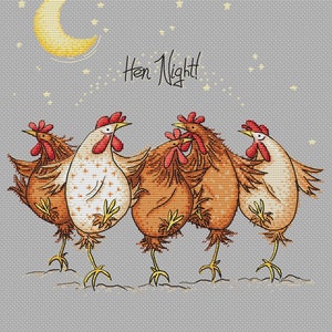 Hen cross stitch pattern chicken instant download pdf pattern funny hen cross stitch kitchen decor cross stitch pattern chicken dance pdf