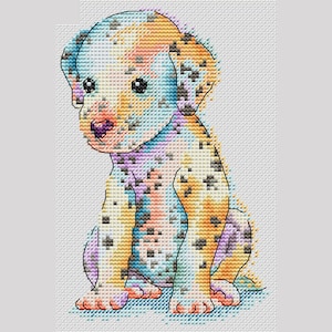 Dalmatian cross stitch pattern dalmatian puppy cross stitch