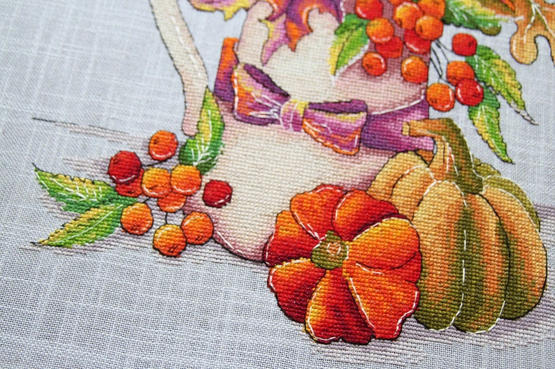 Autumn Flowers Cross Stitch Pattern Flowers in the Jug Cross Etsy