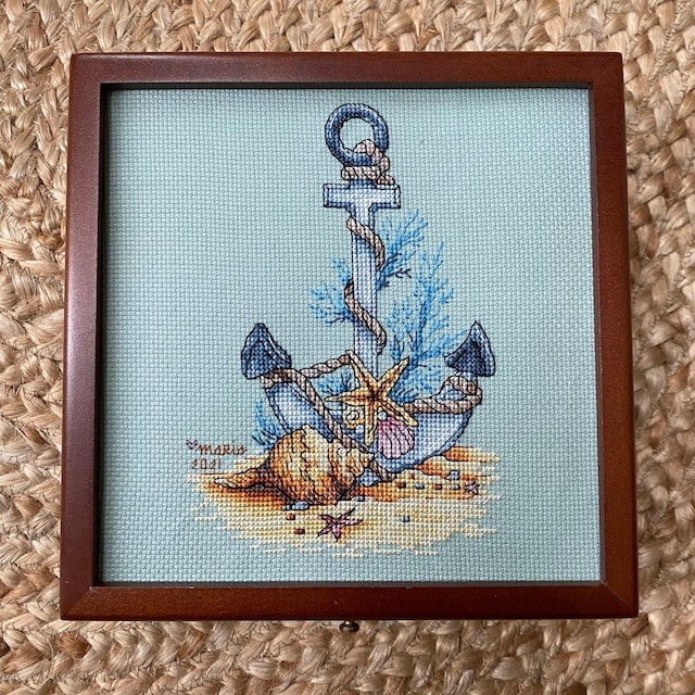 Anchor With Shells Cross Stitch Pattern Anchor With Rope | Etsy