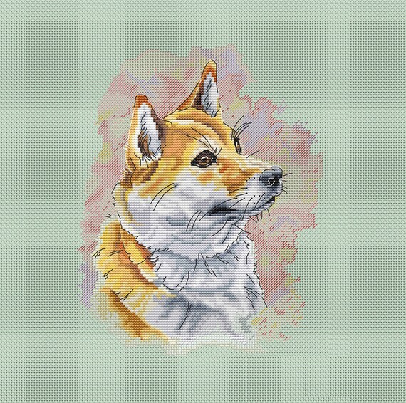 Shiba Inu Dog Cross Stitch Pattern Shiba Inu Cross Stitch Dog Cross Stitch Gift For Dog Lover Animal Cross Stitch Pattern