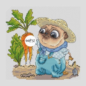 Gardening cross stitch pattern