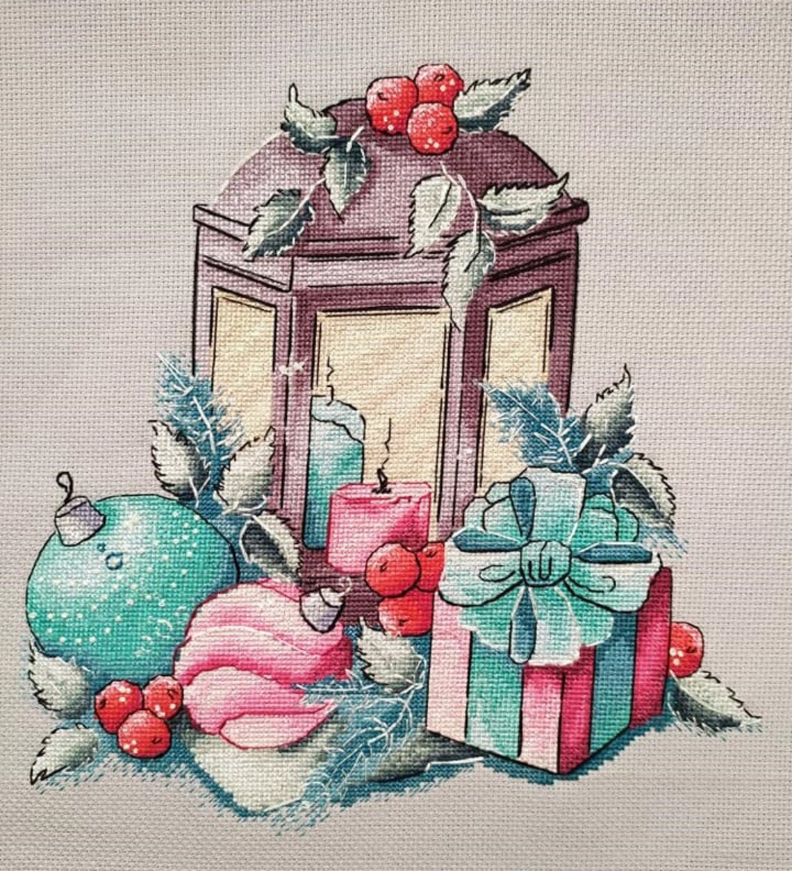 Candle Cross Stitch Pattern Christmas Candle Cross Stitch Etsy