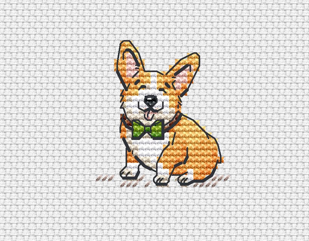 Cartoon Dog Cross Stitch Pattern