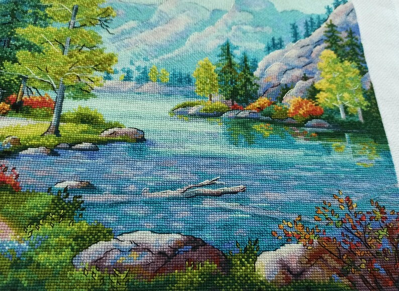 Mountain River Cross Stitch Pattern Beautiful Landscape Cross - Etsy Canada