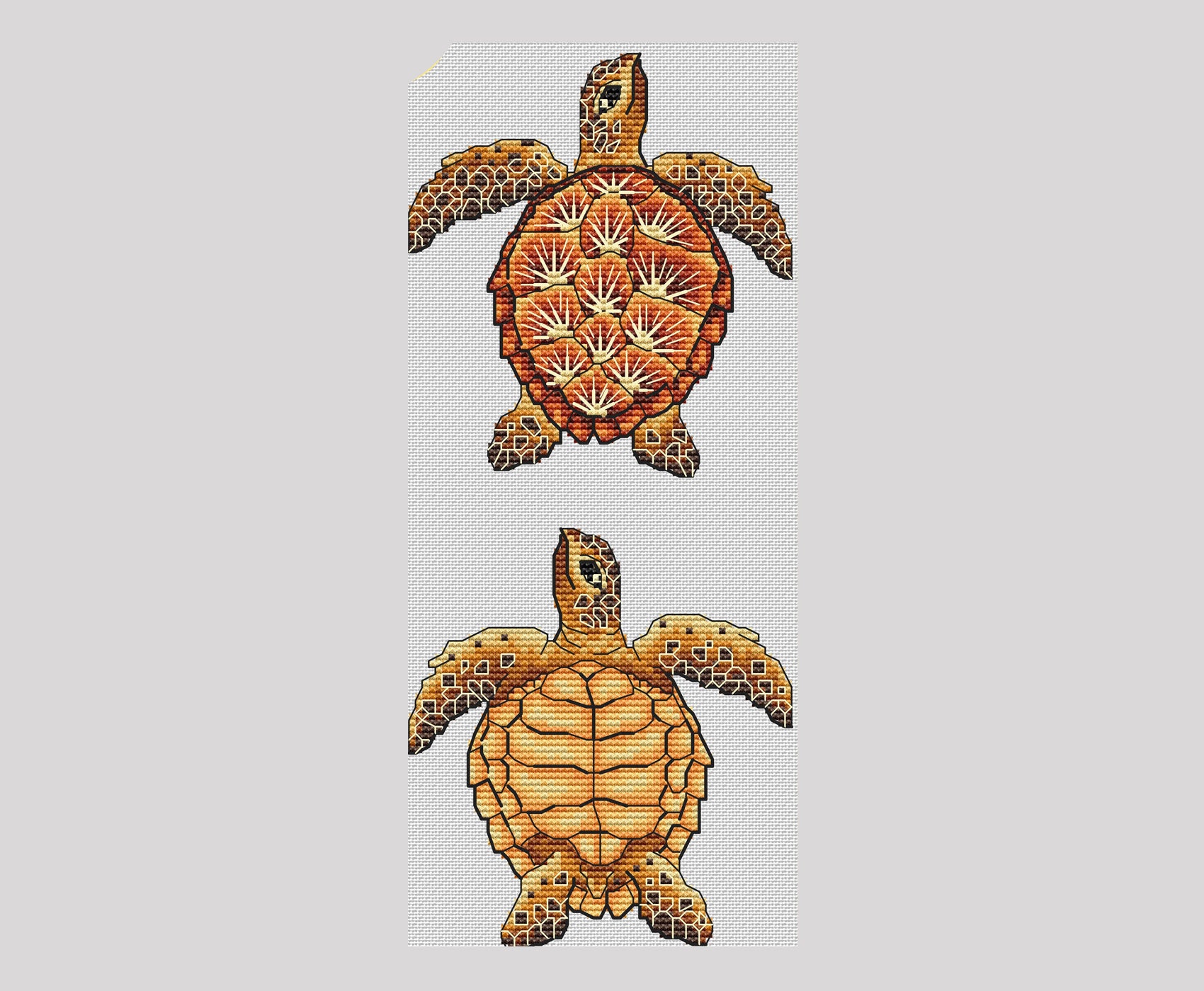 Turtle Needlepoint Pattern, Nautical Needlepoint, Turtle Cross