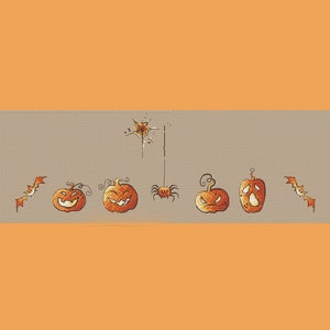Small Halloween pumpkings set cross stitch pattern pumpkin cross stitch pattern by SVStitch