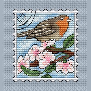 Robin cross stitch pattern