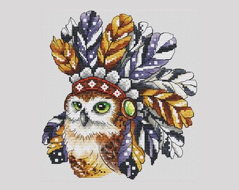 Owl cross stitch pattern