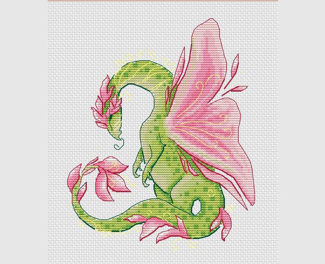Spring Dragon Cross Stitch Pattern - Etsy