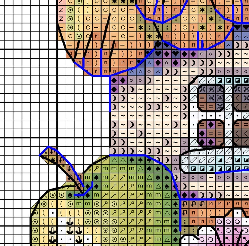 Apple Tree Cross Stitch Pattern Country House Etsy