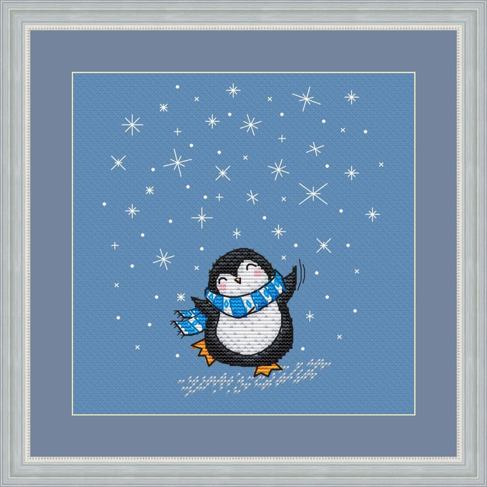 Dancing Penguin Cross Stitch Pattern Cute Penguin Cross Stitch | Etsy