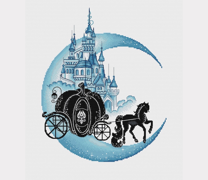 Cross stitch fairy tale cross stitch carriage cross stitch fairy palace