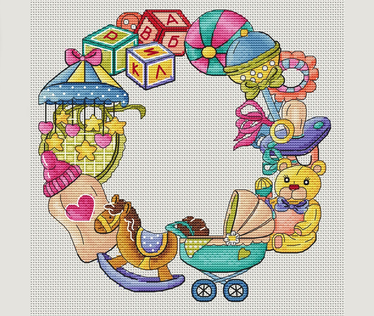 Baby birth record cross stitch pattern baby cross stitch baby Etsy