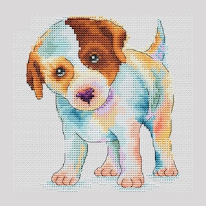 Jack Russell terrier cross stitch pattern
