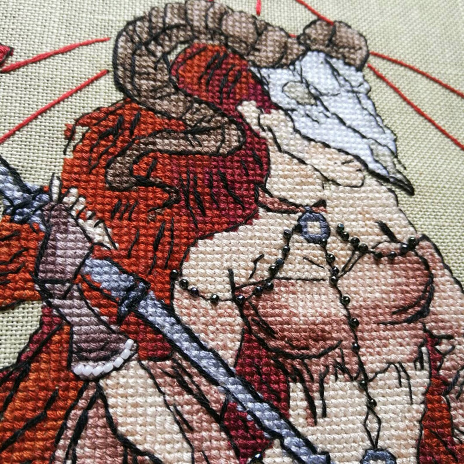Zodiac Sign Aries Cross Stitch Pattern Girl Warrior Cross Etsy