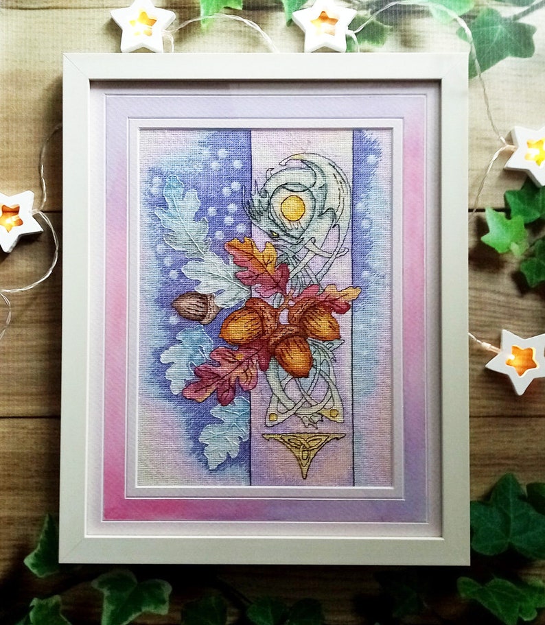 Celtic ornament cross stitch pattern celtic seasons cross | Etsy