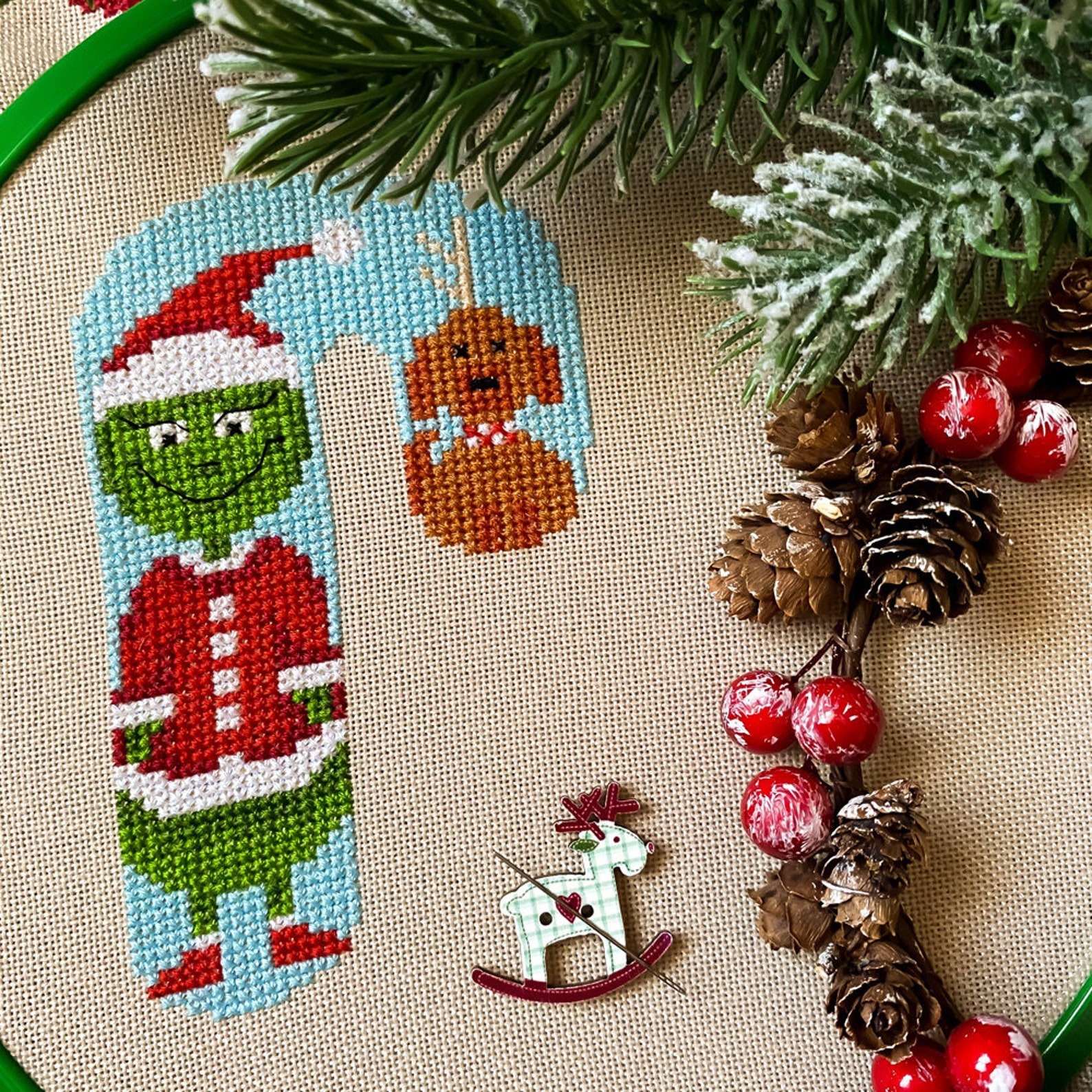 Candy Cane Cross Stitch Pattern Christmas Candy Cane Cross Etsy