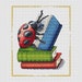 Ladybug With Book Cross Stitch Pattern - Etsy