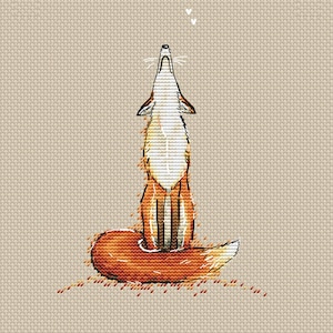 Beautiful Fox cross stitch pattern forest animal cross stitch Spring fox cross stitch pattern by SVStitch
