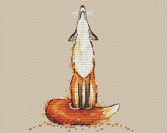 Schönes Fuchs Kreuzstichmuster Waldtier Kreuzstich Frühling Fuchs Kreuzstichmuster von SVStitch