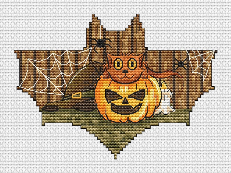 Halloween Bat Cross Stitch Pattern - Etsy