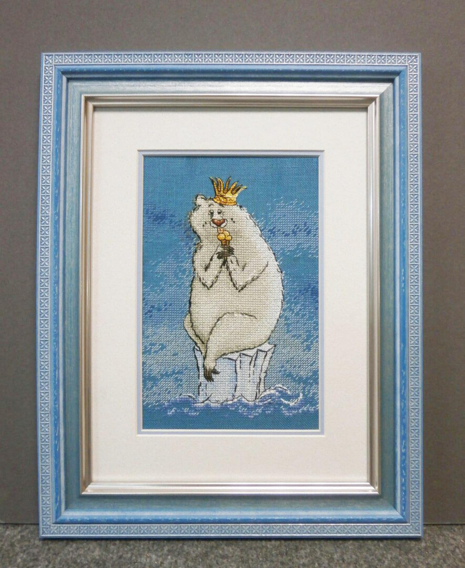 Polar Bear Cross Stitch Pattern Bear With Ice Cream Etsy