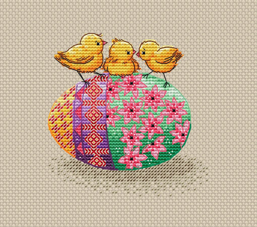 Easter cross stitch pattern chicks cross stitch egg cross stitch colorful Easter egg cross stitch cute chicks cross stitch Easter design