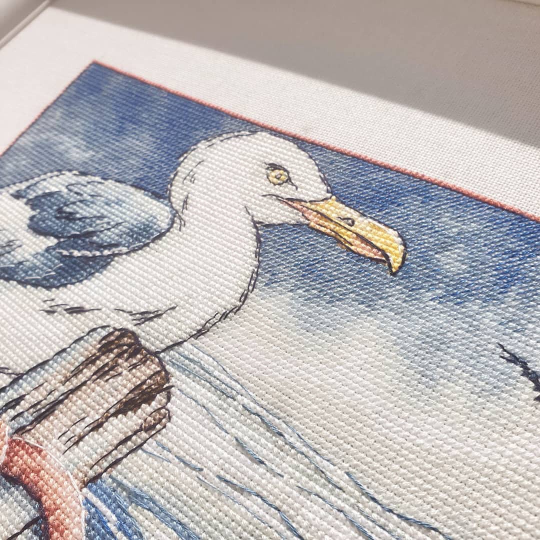 Albatross Cross Stitch Pattern Sea Bird Cross Stitch Stormy Sea Cross ...